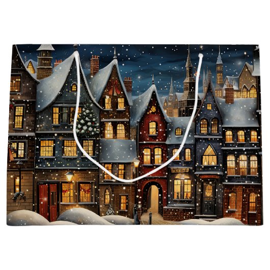 kerstdorp groot cadeauzakje (Voorkant)