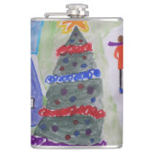 kerstdorp heupfles (Voorkant)