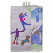 kerstdorp heupfles (Achterkant)