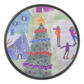 kerstdorp hockey puck (Voorkant)
