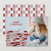 Kerstdorp Holiday Fotokaart Feestdagenkaart (Voorkant / Achterkant)