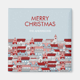 Kerstdorp Holiday Magnet