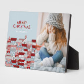 Kerstdorp Holiday Photo Table Plaque Fotoplaat (Zijkant)