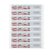 Kerstdorp Holiday Wraparound Adres label (Vel)