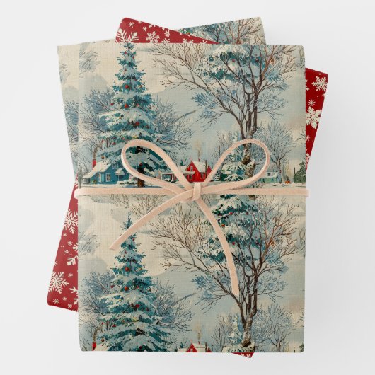  Kerstdorp II Inpakpapier Vel (In situ)