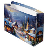 Kerstdorp in de Bergen Winter Groot Cadeauzakje (Achterkant Gekanteld)