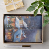 Kerstdorp in de Bergen Winter Tissuepapier (Geschenk)