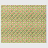 Kerstdorp in Pastel Green Cadeaupapier (Vlak)