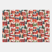  kerstdorp inpakpapier vel (Voorkant 2)