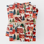  kerstdorp inpakpapier vel (In situ)