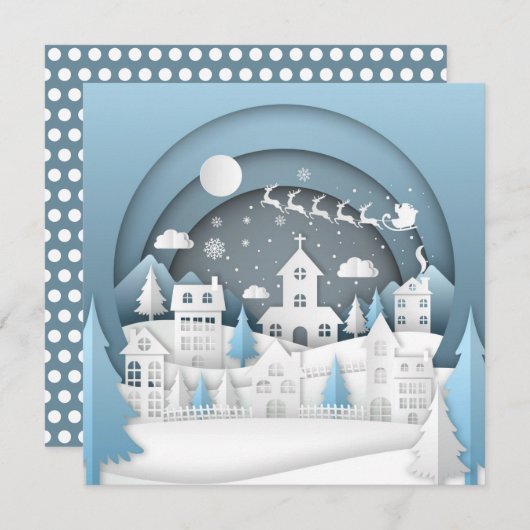 Kerstdorp Kaart (Voorkant / Achterkant)