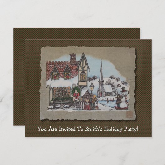 kerstdorp kaart (Voorkant / Achterkant)