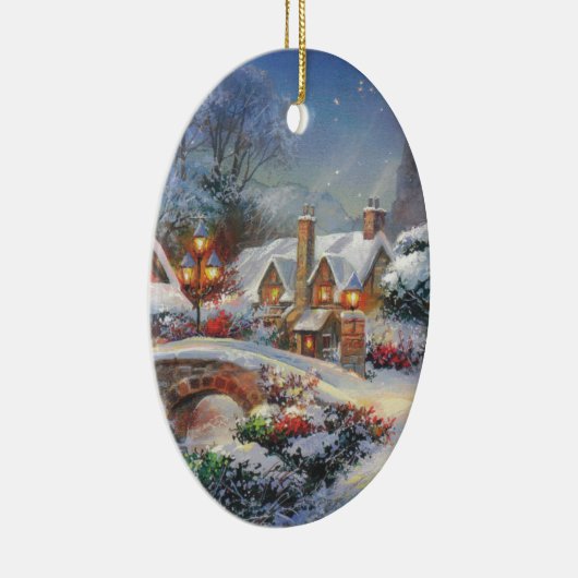  kerstdorp keramisch ornament (Rechts)