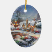  kerstdorp keramisch ornament (Voorkant)