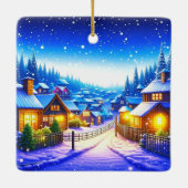 Kerstdorp Keramisch Ornament (Achterkant)