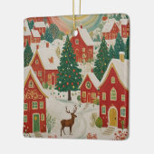 kerstdorp keramisch ornament (Links)