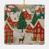 kerstdorp keramisch ornament (Achterkant)