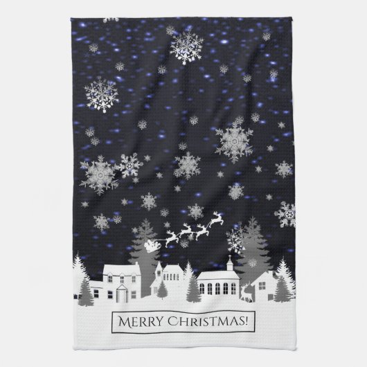 Kerstdorp Kitchen Towel Theedoek (Verticaal)