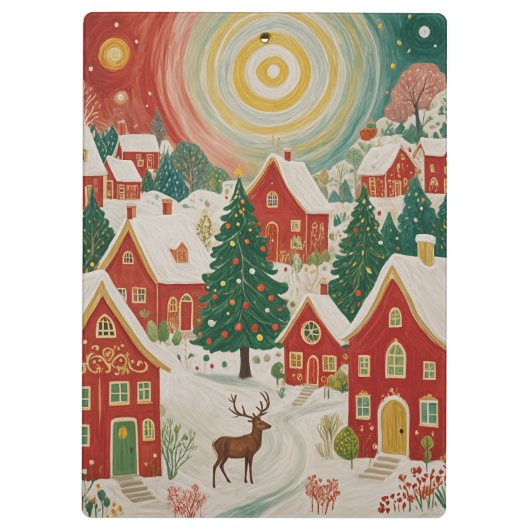 kerstdorp klembord (Achterkant)