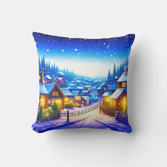 Kerstdorp Kussen (Voorkant)