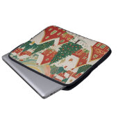 kerstdorp laptop sleeve (Voorkant onderkant)
