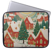 kerstdorp laptop sleeve (Voorkant)