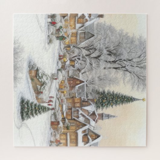 kerstdorp legpuzzel (Horizontaal)