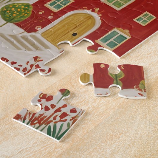 kerstdorp legpuzzel (Zijkant)