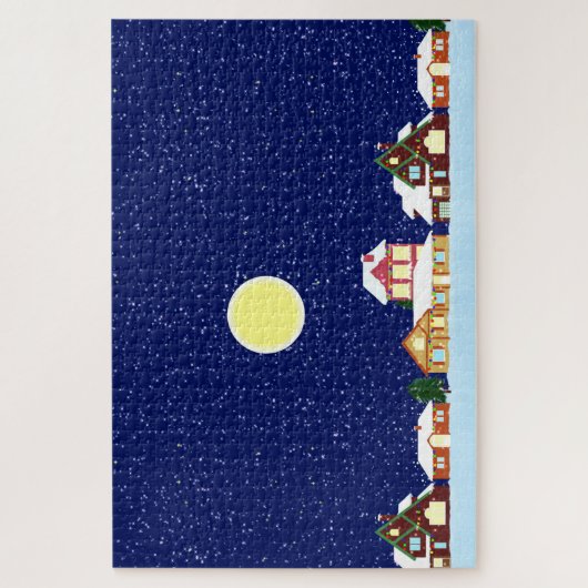 kerstdorp legpuzzel (Verticaal)