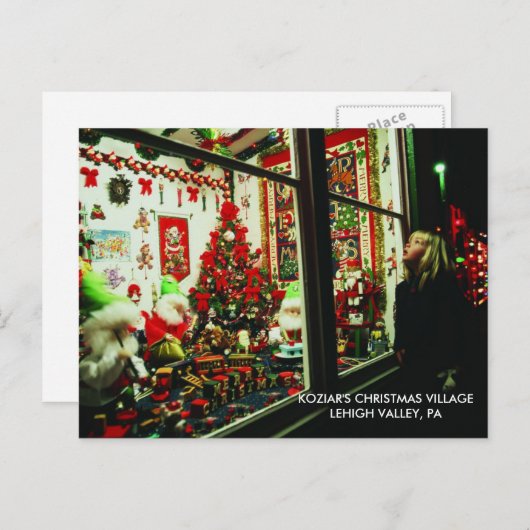 Kerstdorp Lehigh Valley, PA Feestdagenkaart (Voorkant / Achterkant)