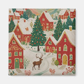 kerstdorp magneet (Voorkant)