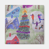 Kerstdorp Magnet (Voorkant)