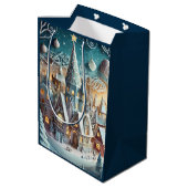 kerstdorp medium cadeauzakje (Achterkant Gekanteld)