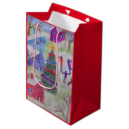kerstdorp medium cadeauzakje