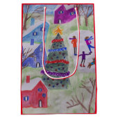 kerstdorp medium cadeauzakje (Achterkant)