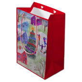 kerstdorp medium cadeauzakje (Achterkant Gekanteld)