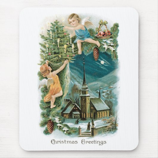Kerstdorp met Angels Muismat (Voorkant)