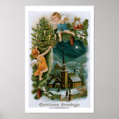 Kerstdorp met Angels Poster (Voorkant)