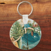 Kerstdorp met Angels Sleutelhanger (Voorkant)