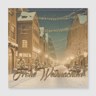 Kerstdorp met besneeuwde straten