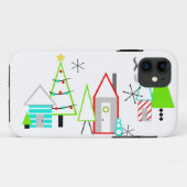 kerstdorp mid century modern Case-Mate iPhone case (Achterkant (horizontaal))