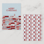Kerstdorp Mini Holiday Note Kaart Notitiekaartje (Voorkant / Achterkant)