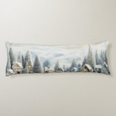 Kerstdorp onder sneeuw lichaamskussen (Achterkant)