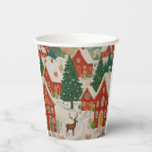 kerstdorp papieren bekers (Achterkant)