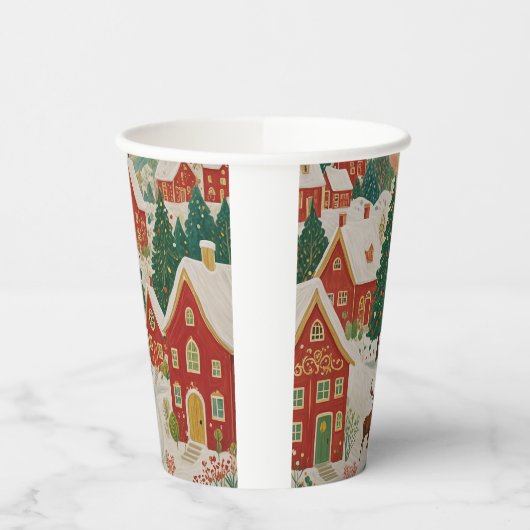 kerstdorp papieren bekers (Links)