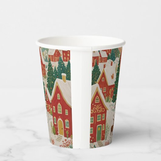 kerstdorp papieren bekers (Rechts)