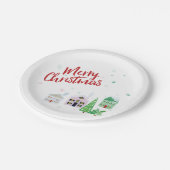 kerstdorp papieren bordje (Gekanteld)