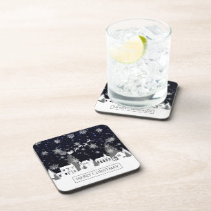 kerstdorp Plastic Onderzetter