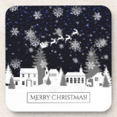 kerstdorp Plastic Onderzetter (Voorkant)
