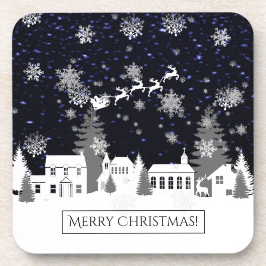 kerstdorp Plastic Onderzetter (Voorkant)